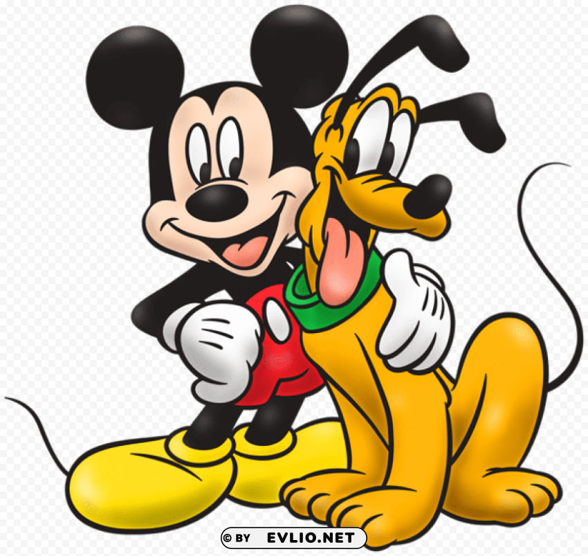 mickey mouse and pluto Isolated Artwork in HighResolution PNG