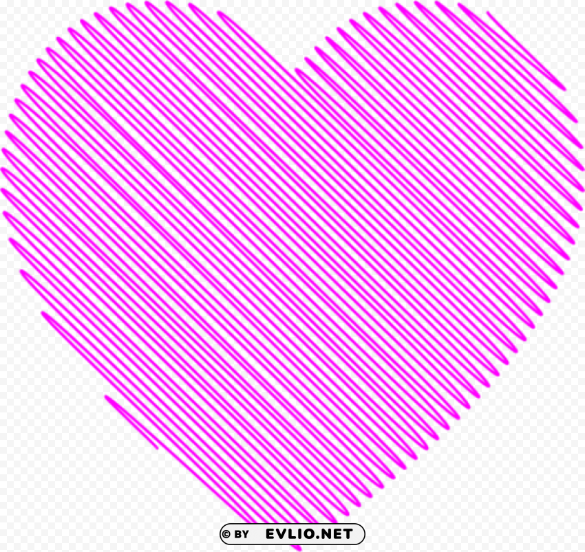 red heart scribble transparent HighResolution Isolated PNG with Transparency