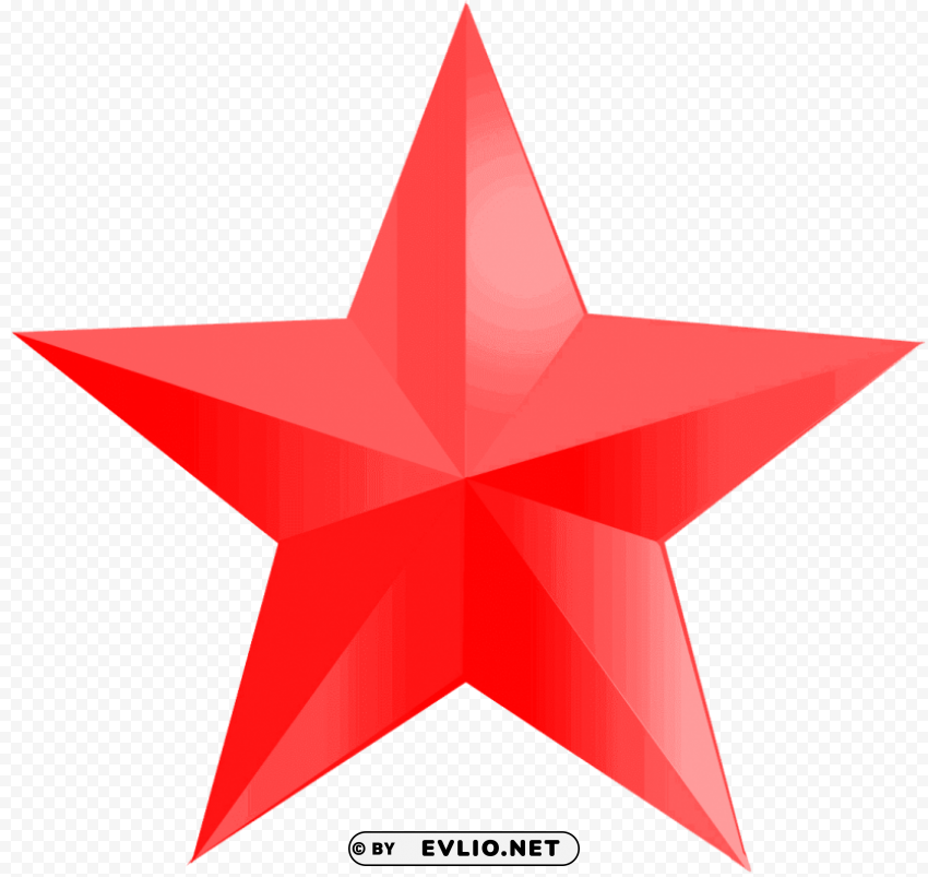 red star Isolated Item with Transparent PNG Background clipart png photo - 94f5806d