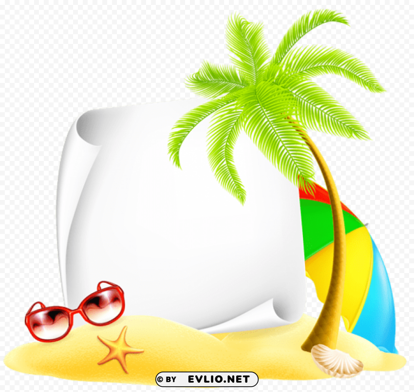 Beach Deco Picture PNG Files With Clear Background Variety