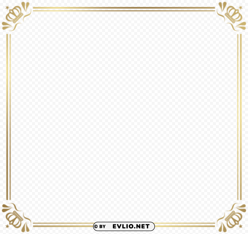 frame border with crowns PNG transparent pictures for editing