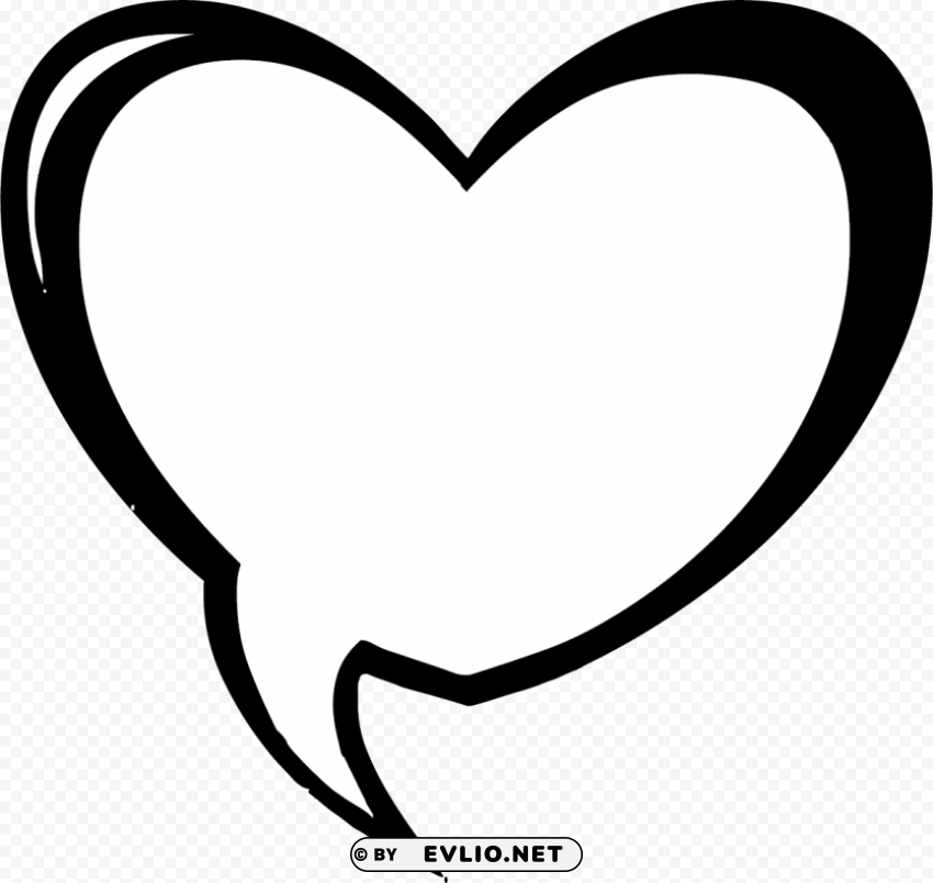 heart shaped speech bubble Transparent Background Isolated PNG Art