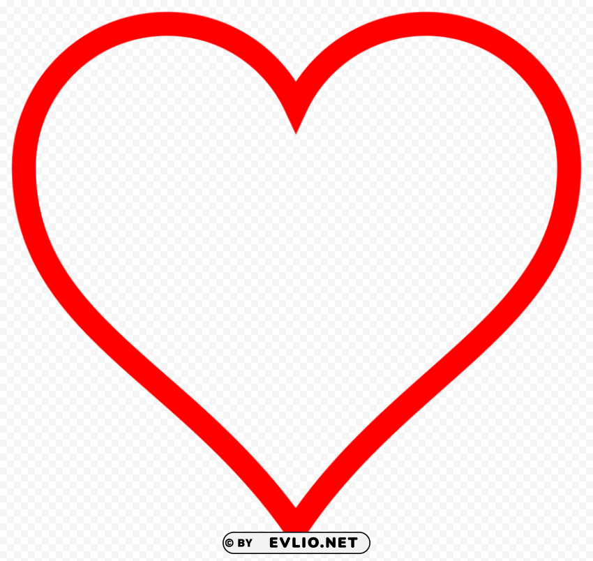 heart simple red PNG graphics