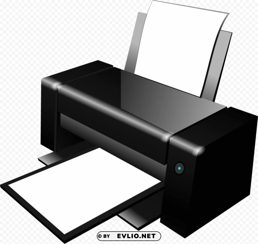 Blackprinter Isolated Artwork On Transparent Background PNG