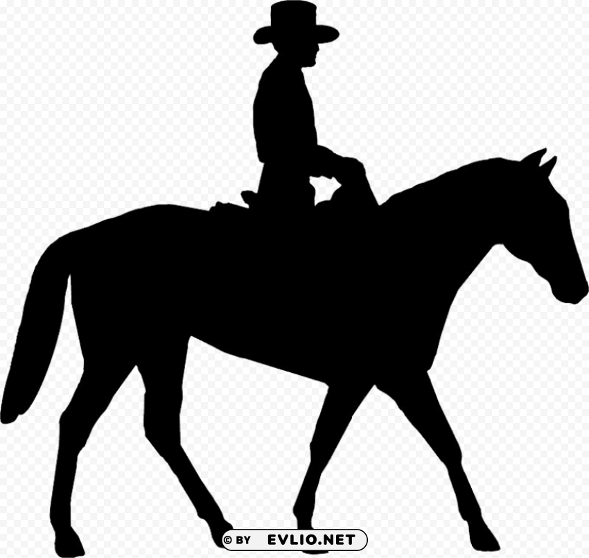 cowboy silhouette Transparent PNG Isolation of Item