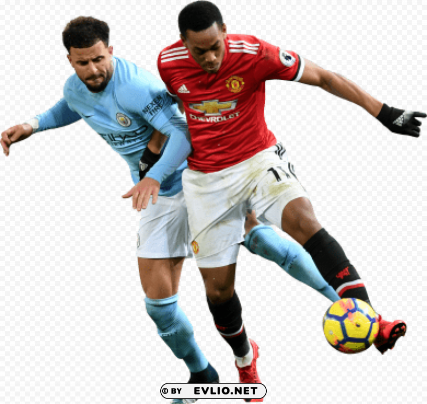 kyle walker & anthony martial Transparent PNG Graphic with Isolated Object
