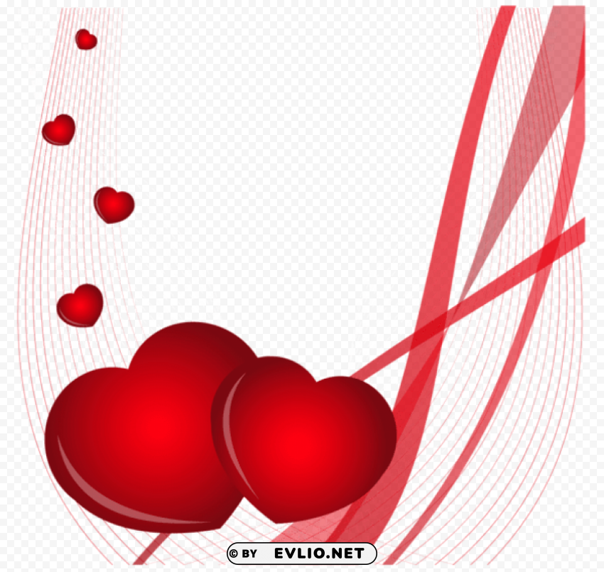 valentines day heart and web decoration Isolated Item with Transparent Background PNG