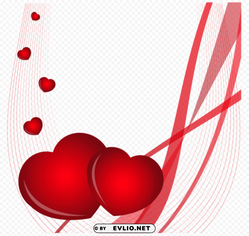 Valentines Day Heart And Web Decoration Isolated Item With Transparent Background PNG