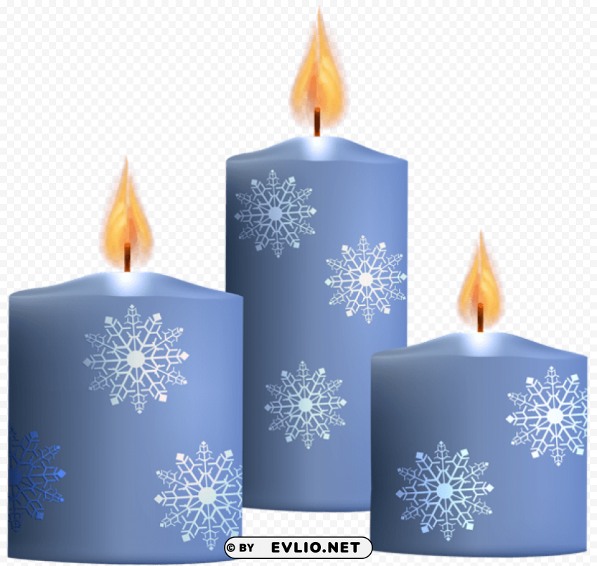 winter candles PNG Image with Clear Isolated Object