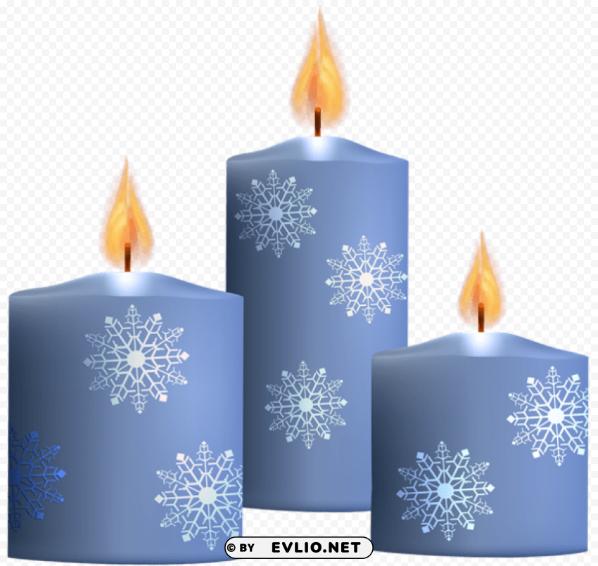 Winter Candles PNG Image With Clear Isolated Object