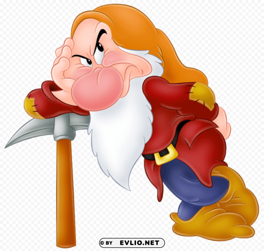 grumpy snow white dwarf free PNG for web design