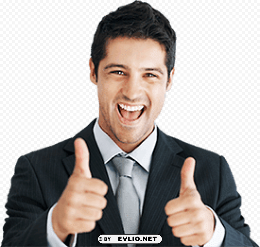 Happy Man Thumbs Up Isolated Artwork On HighQuality Transparent PNG