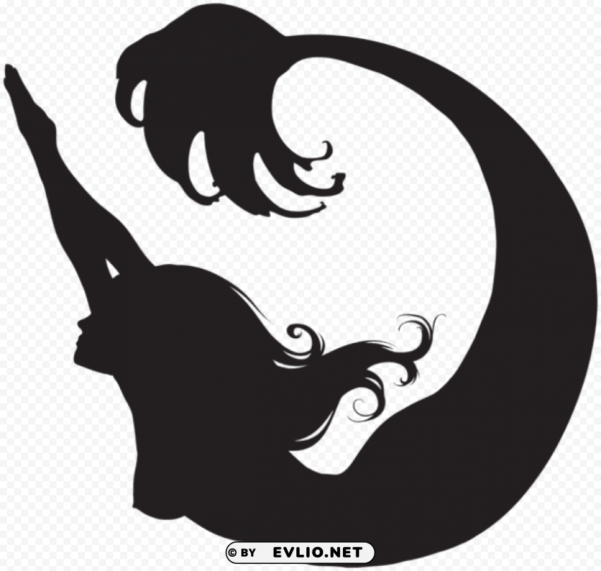 swimming mermaid silhouette PNG transparent photos massive collection