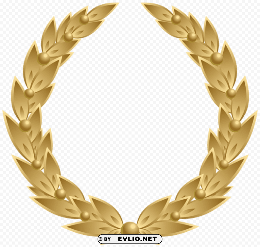 gold wreath transparent PNG files with alpha channel