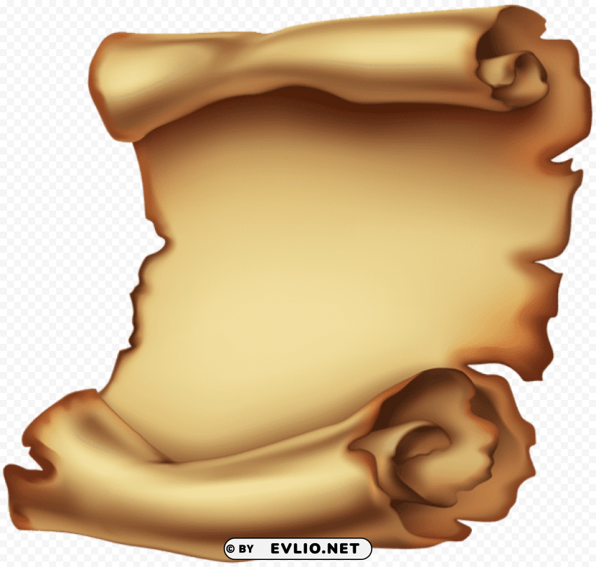 old scroll paper Isolated Icon on Transparent PNG clipart png photo - a2cfe761