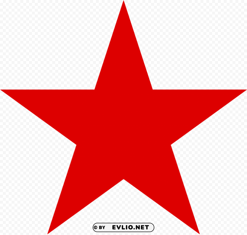 red star Isolated Object on Transparent Background in PNG clipart png photo - 42b7fc93