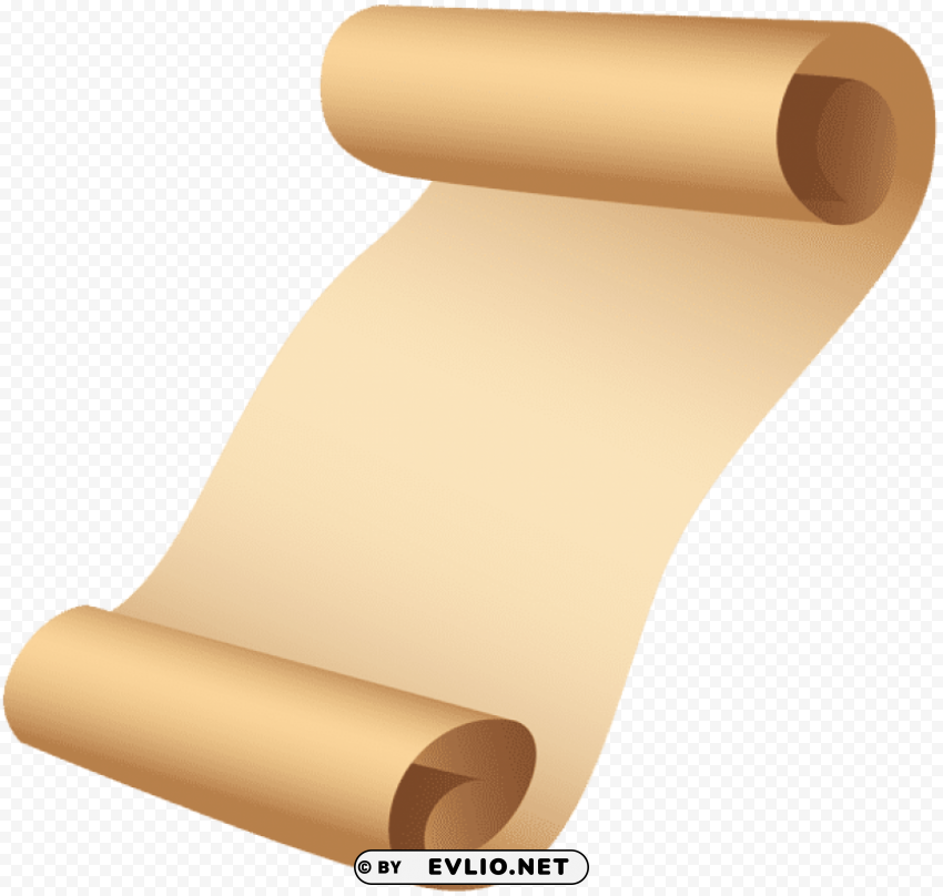 scroll paper Isolated Character in Clear Background PNG