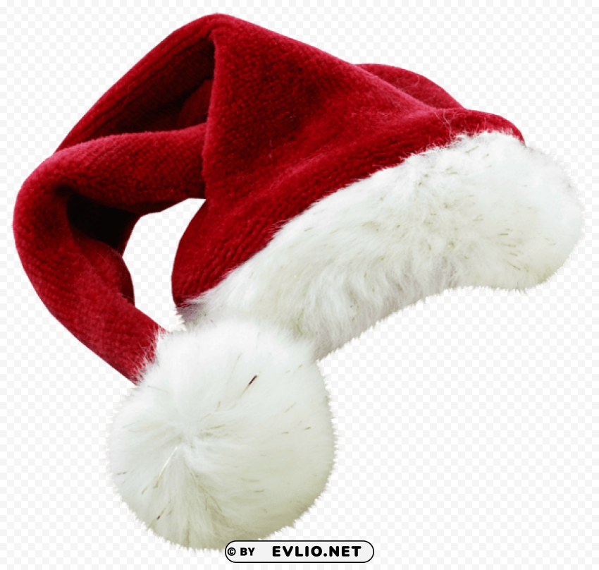  red santa hat picture PNG transparent elements complete package
