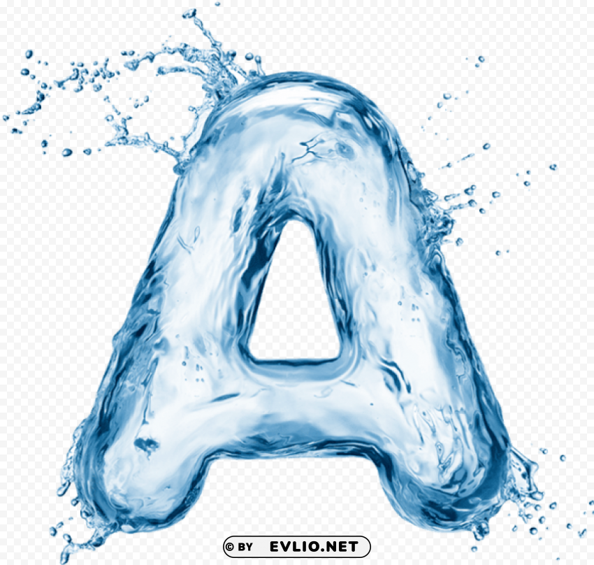 water splash font HighQuality Transparent PNG Isolated Object