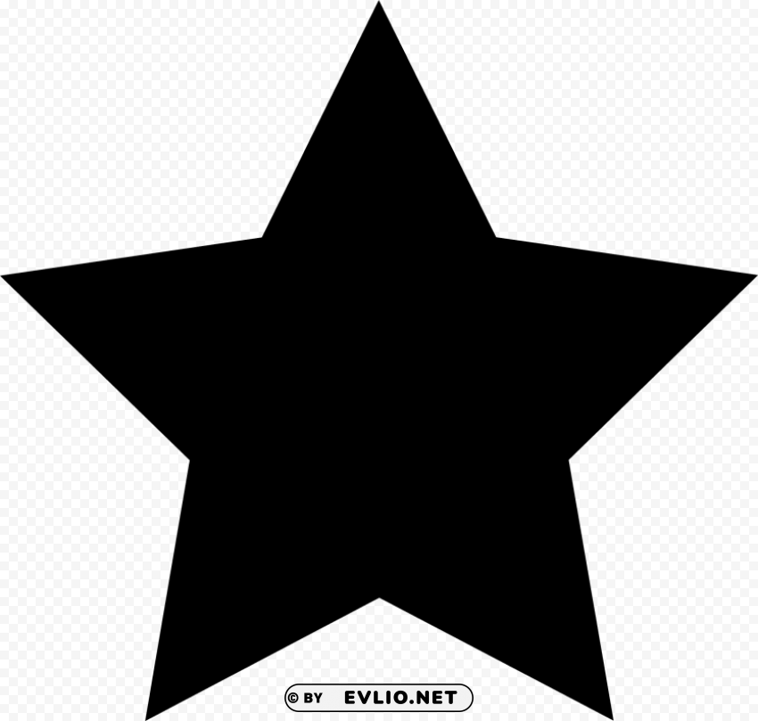 black star Isolated Character in Clear Transparent PNG