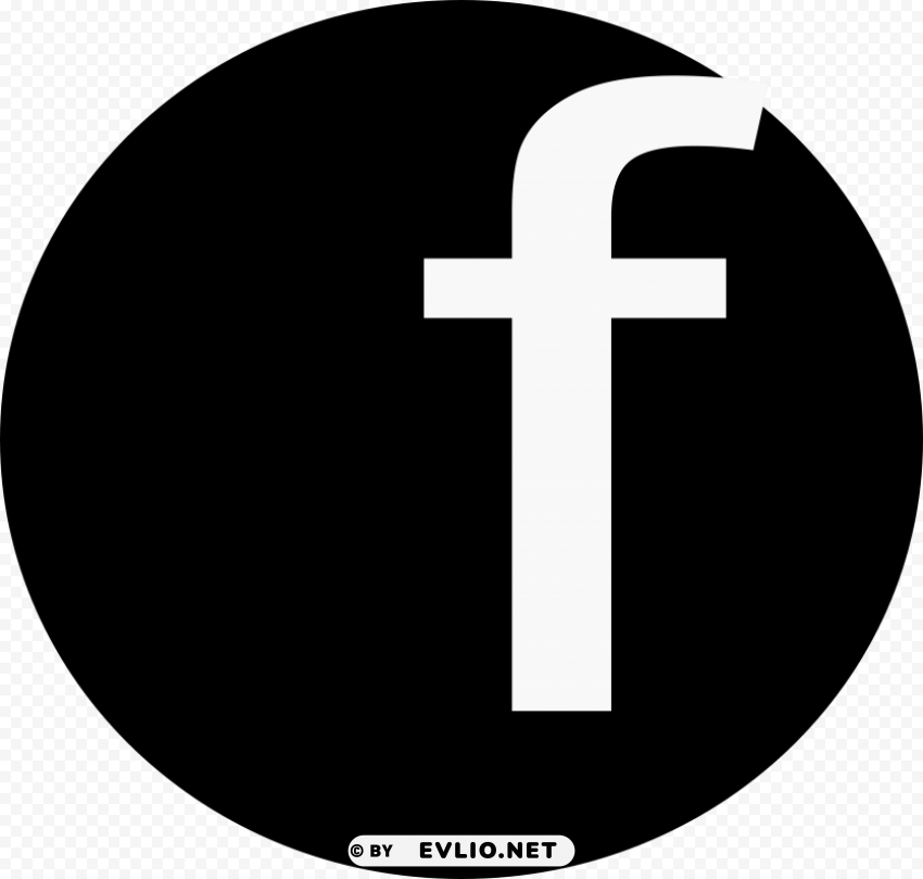 Facebook Logo Black Round PNG Images With No Background Assortment