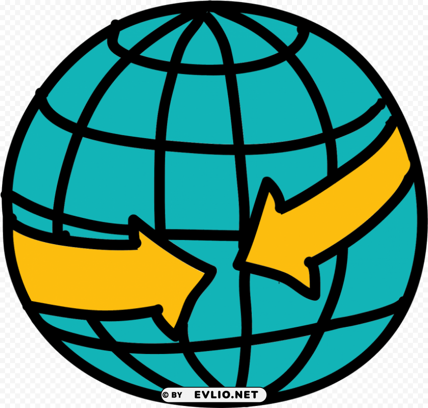 globo de setas de reunião icon PNG Image with Transparent Cutout