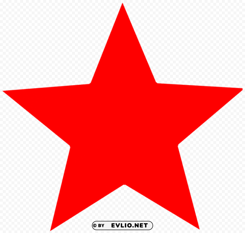 red star Isolated Item in Transparent PNG Format clipart png photo - af7bb45a
