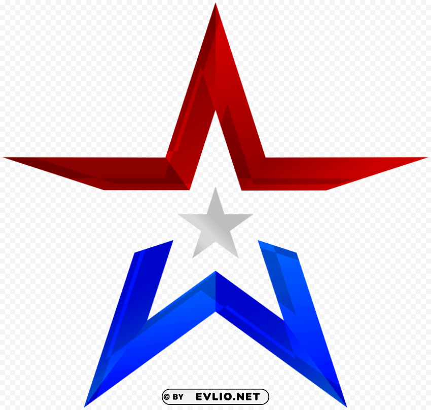 usa colors star image Transparent PNG Isolated Item with Detail png images background -  image ID is 54539b7f