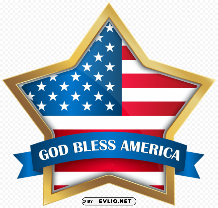 god bless america star PNG images with transparent elements