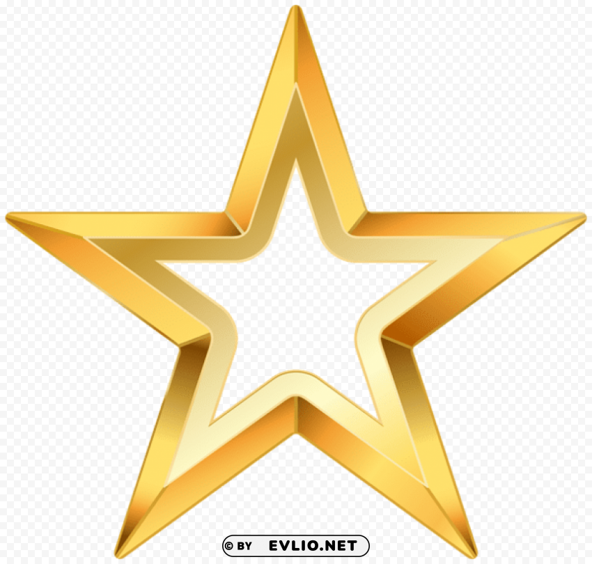 gold star HighResolution PNG Isolated on Transparent Background clipart png photo - 2e852202