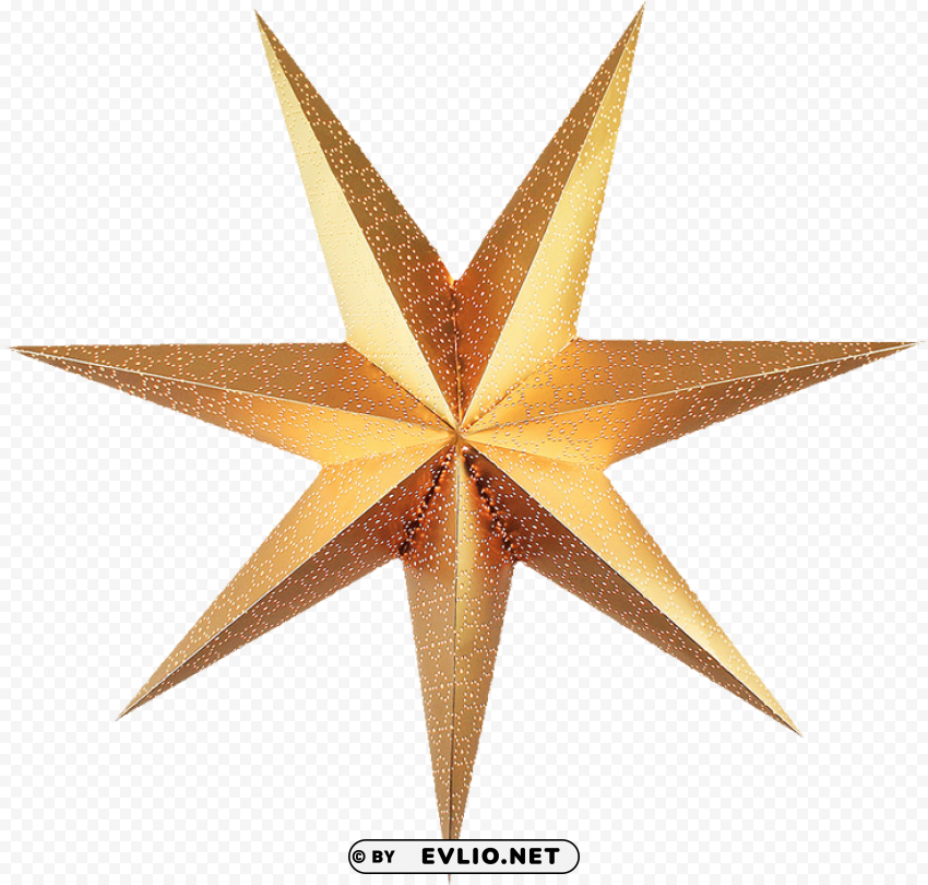 old star christmas image - gold star Transparent background PNG stock