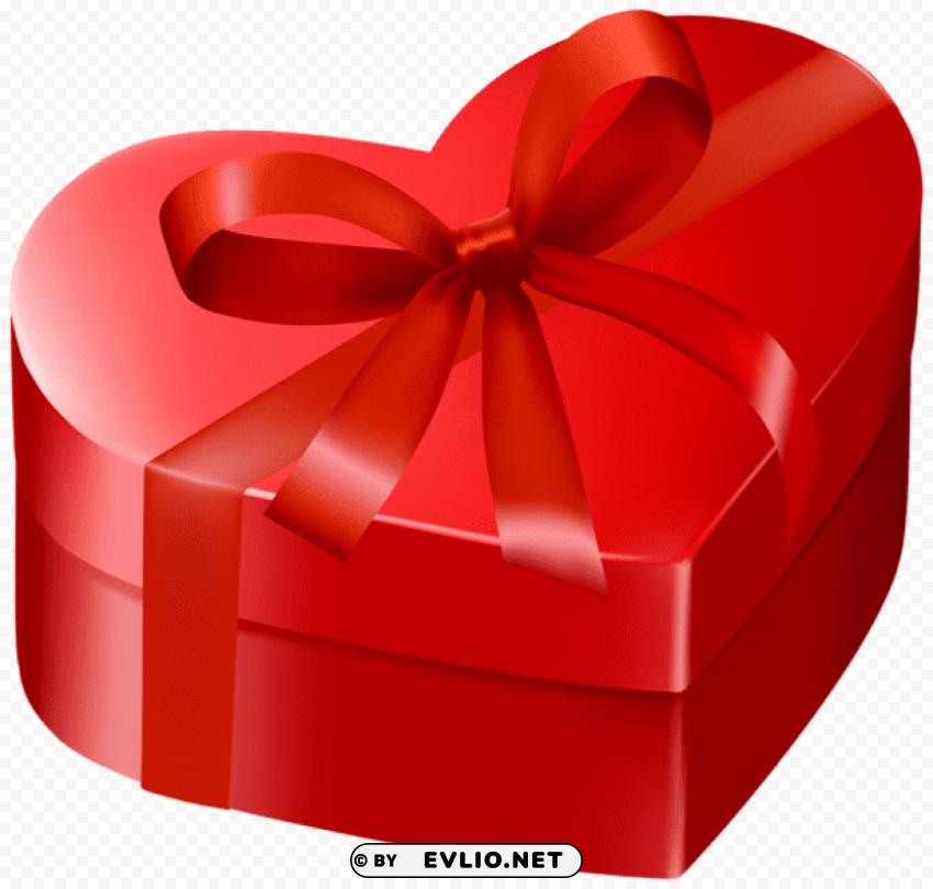 red heart gift box Transparent background PNG photos
