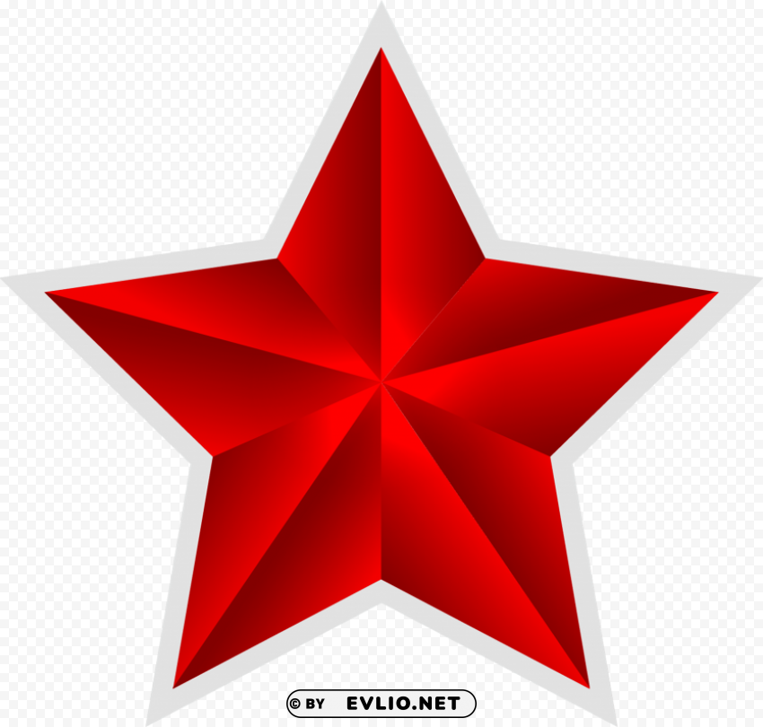 red star Isolated Object on Transparent PNG clipart png photo - 5ddd726b