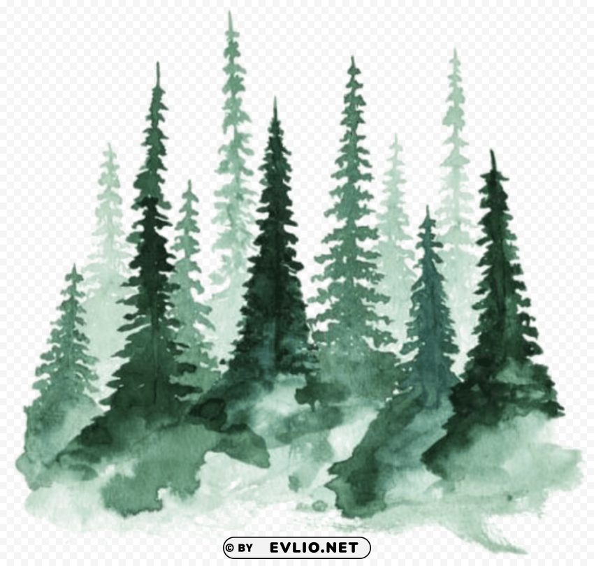 watercolor trees PNG transparent artwork PNG transparent with Clear Background ID 72ba63a7