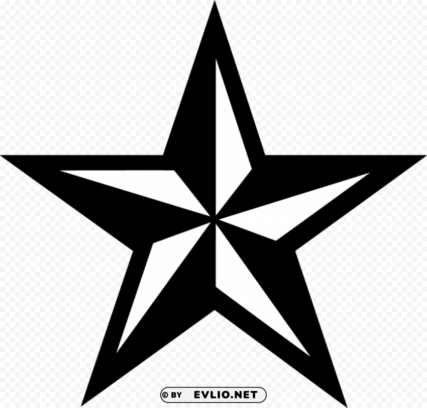 black star Isolated Character on HighResolution PNG