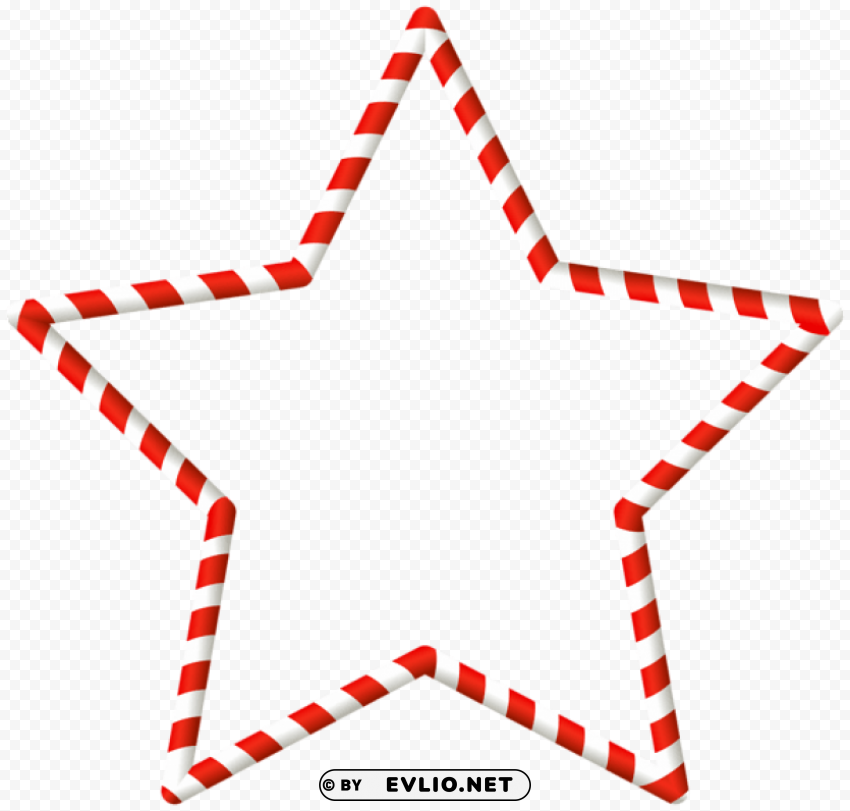christmas candy cane star border Free PNG images with alpha transparency