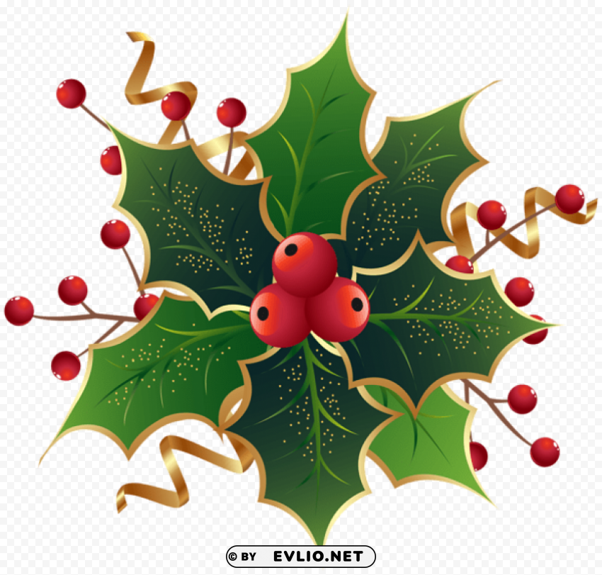 christmas holly mistletoe Transparent PNG graphics complete archive