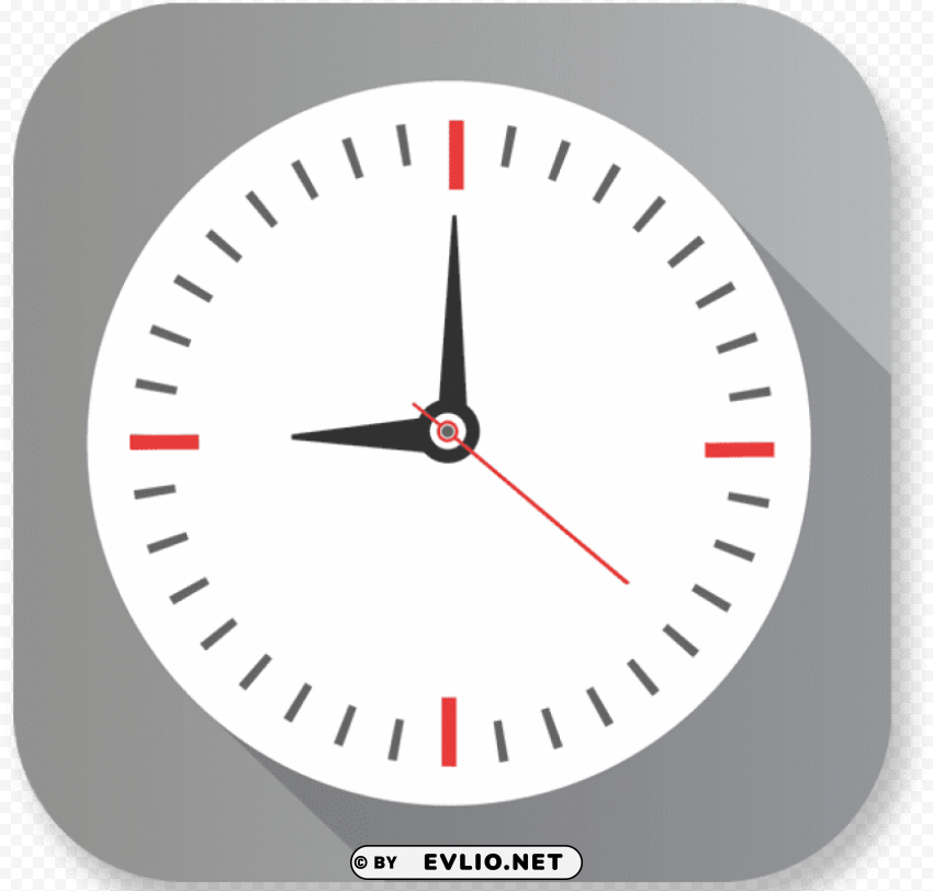 ios clock icon ClearCut PNG Isolated Graphic