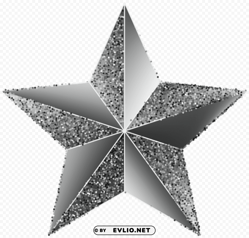 star silver Isolated Graphic Element in Transparent PNG