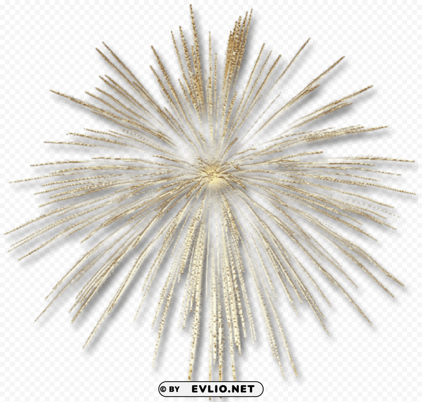  gold fireworks effect Transparent Background PNG Object Isolation