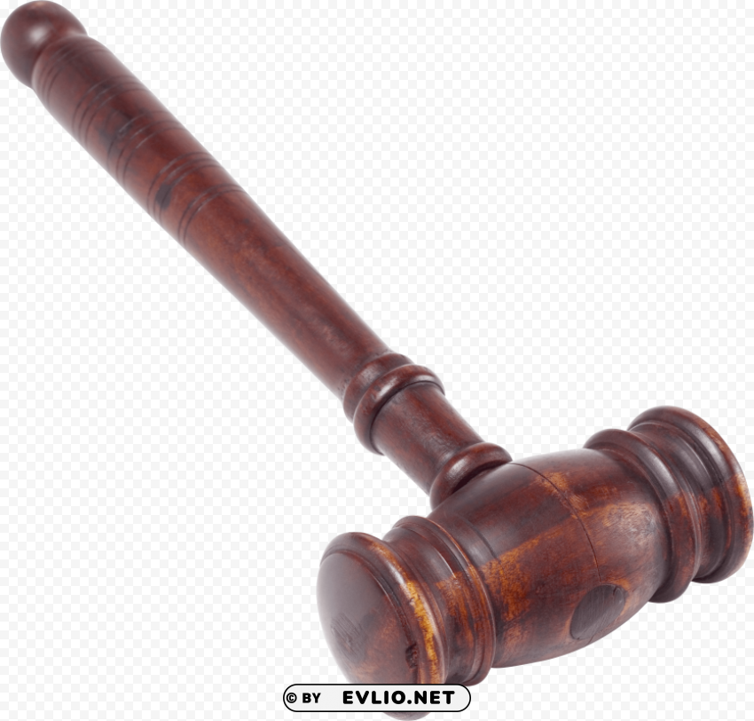 Transparent Background PNG of gavel Isolated Character on Transparent PNG - Image ID bcc17b21