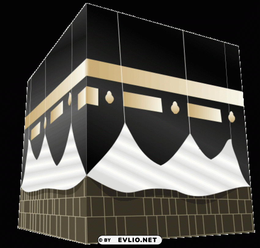 Kaaba PNG transparent design diverse assortment