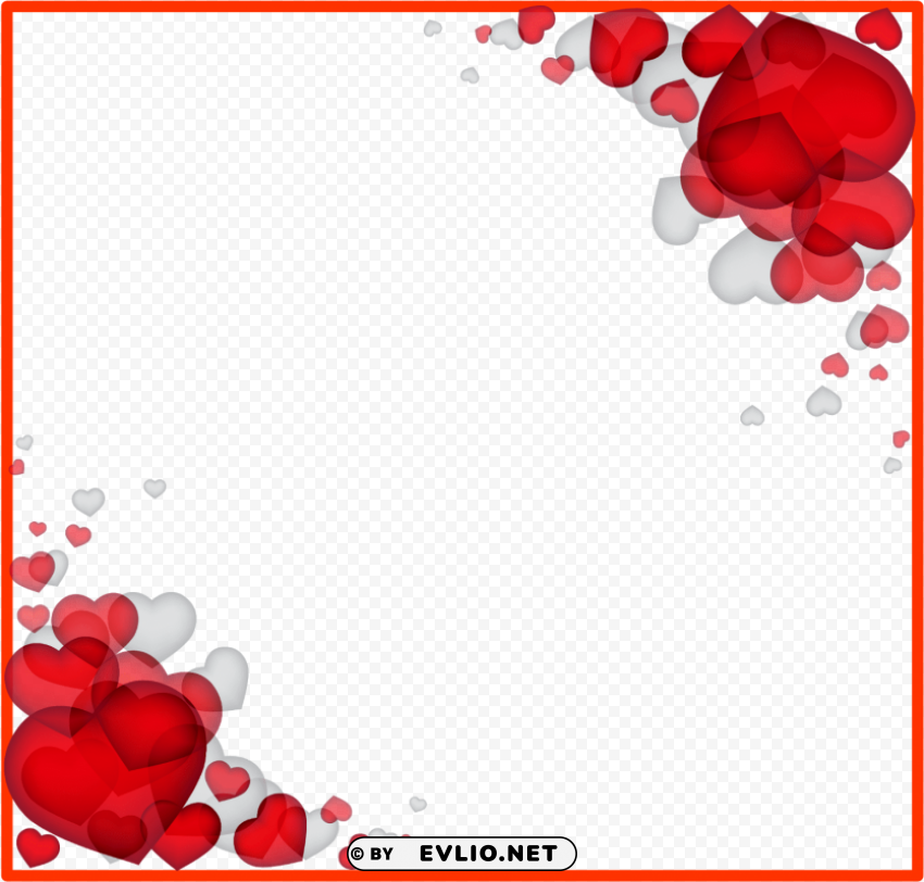 Love Border Frame PNG Format With No Background