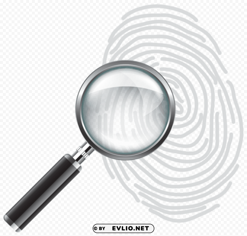 magnifying glass with fingerprint Transparent PNG images complete library