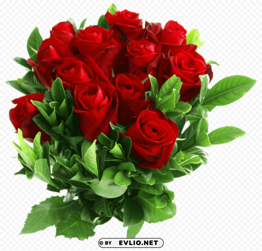red rose bouquet Isolated Object on Clear Background PNG