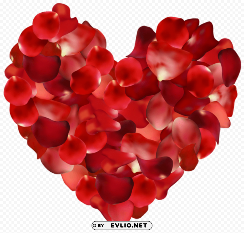 rose petals hearts transparent Isolated Graphic Element in HighResolution PNG