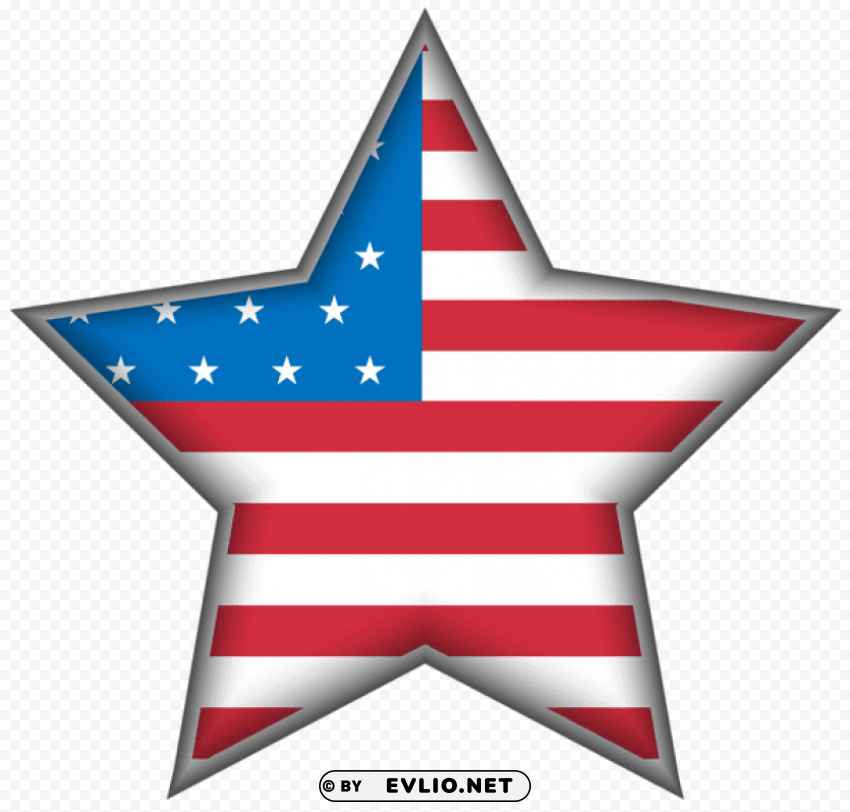 usa star PNG transparent elements package