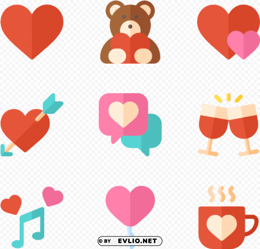 Valentines Day Icon Isolated Graphic With Transparent Background PNG