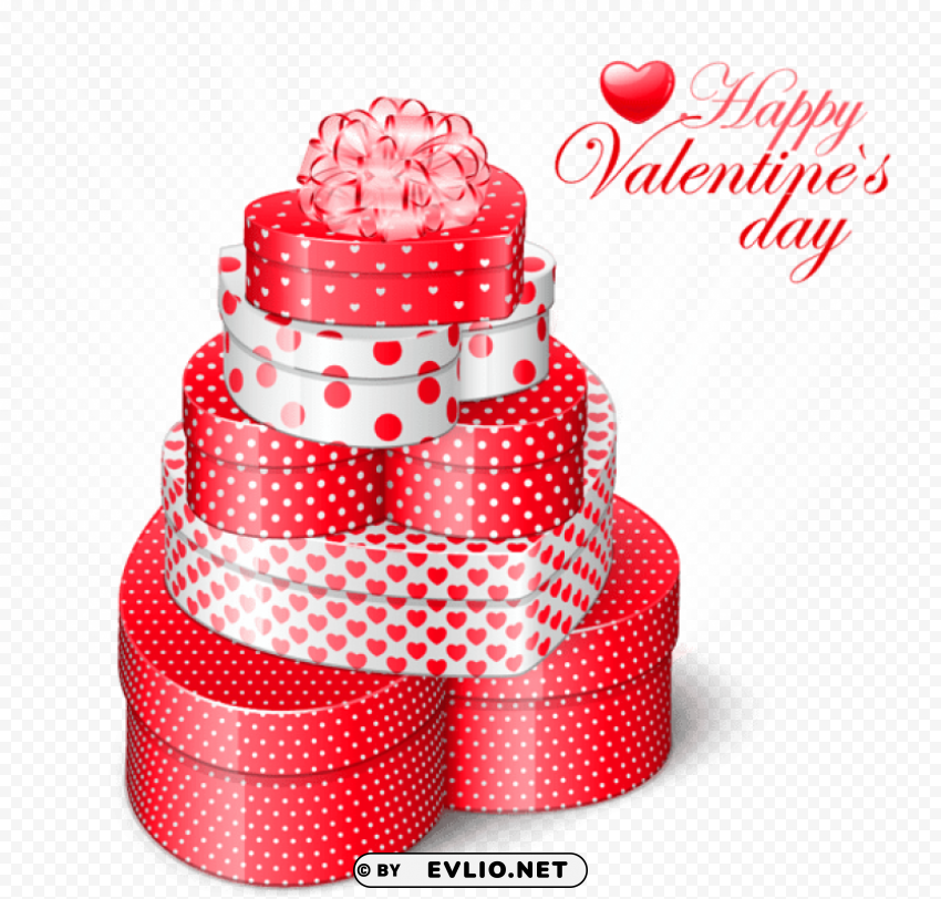 valentines heart gift boxespicture Isolated PNG on Transparent Background