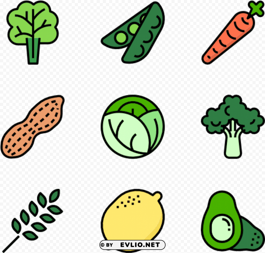 vegetable icon Transparent Background Isolated PNG Illustration